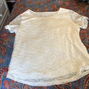 Shirt sleeve lace top